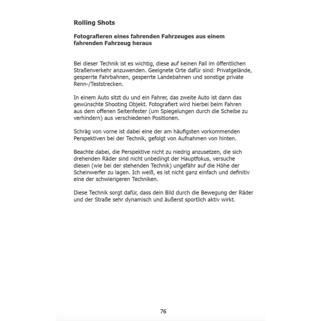 Buch - Autos fotografieren - Smartphone Version