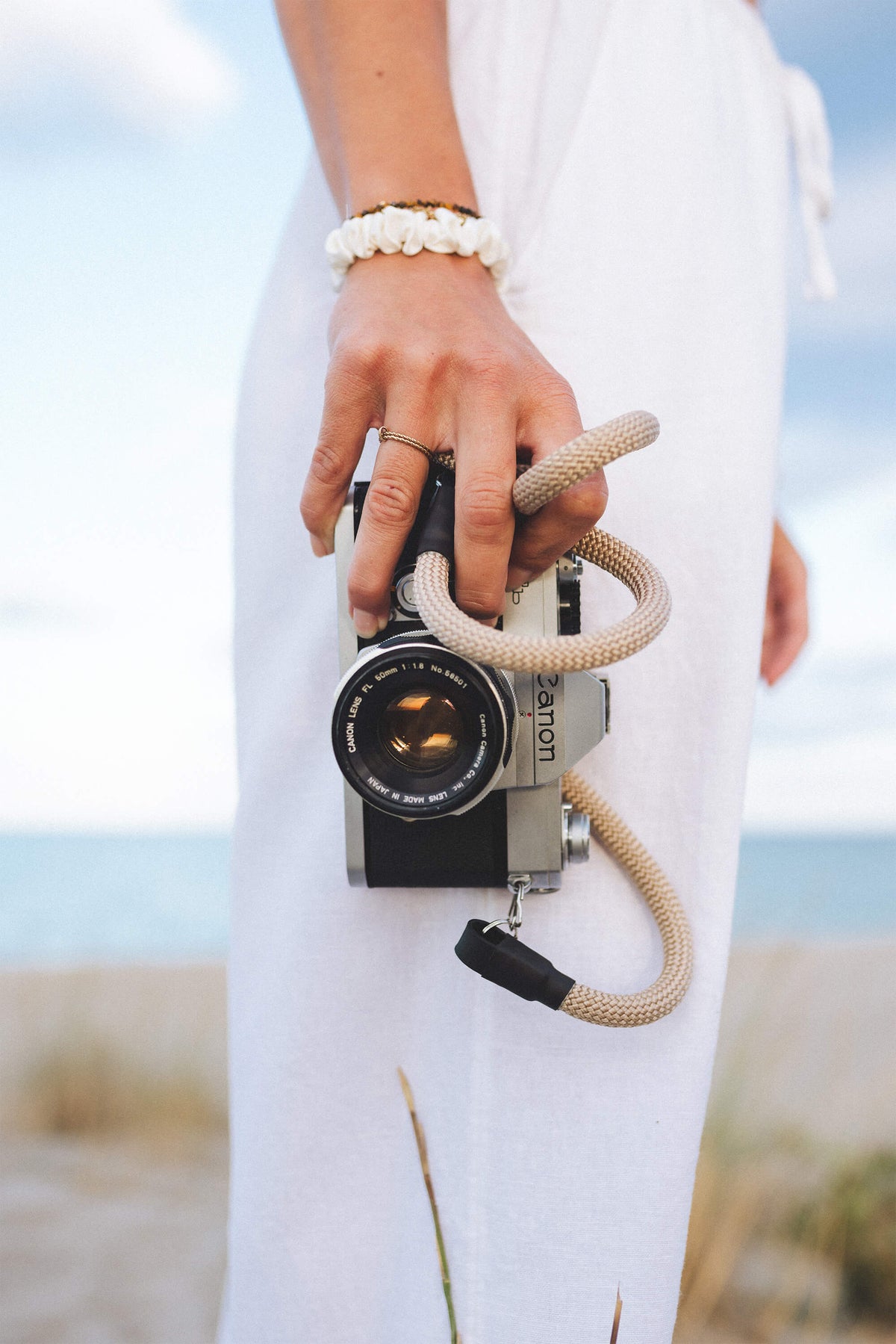 seam strap Kameragurt ROPE - Beige aus Polypropylen