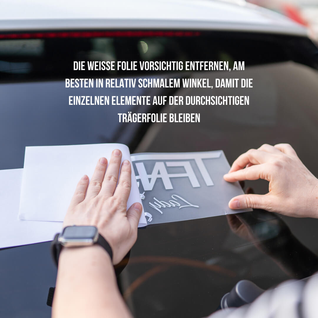 Autoaufkleber - Tiefenentspannt - Schreibschrift