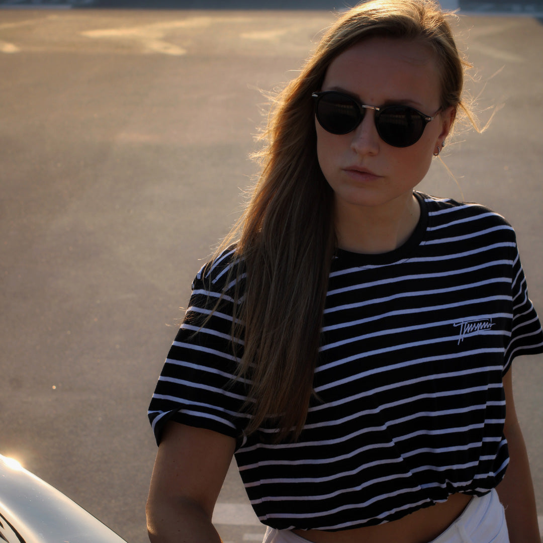 T-Shirt - TFNSPNT® - STRIPES - schwarz/weiß