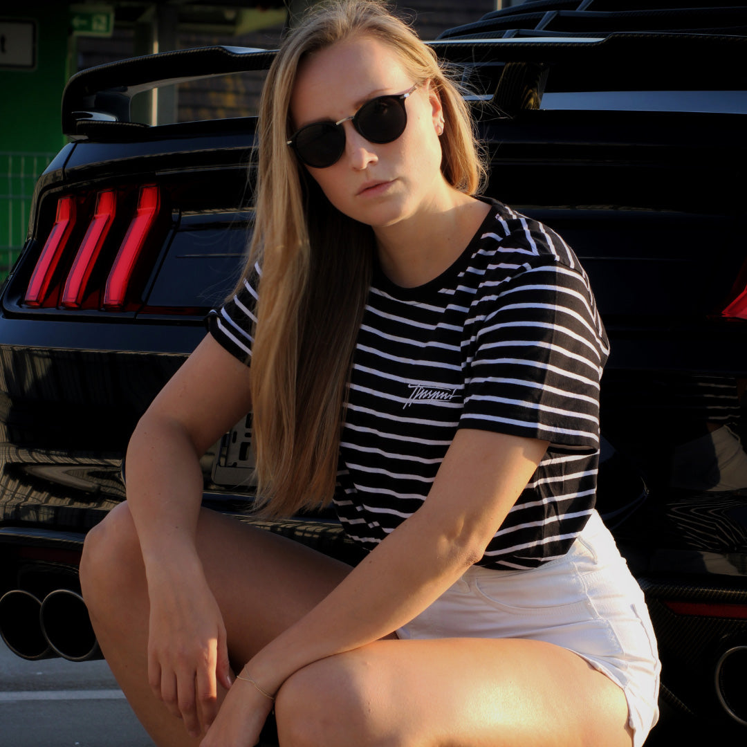 T-Shirt - TFNSPNT® - STRIPES - schwarz/weiß