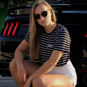 T-Shirt - TFNSPNT® - STRIPES - schwarz/weiß